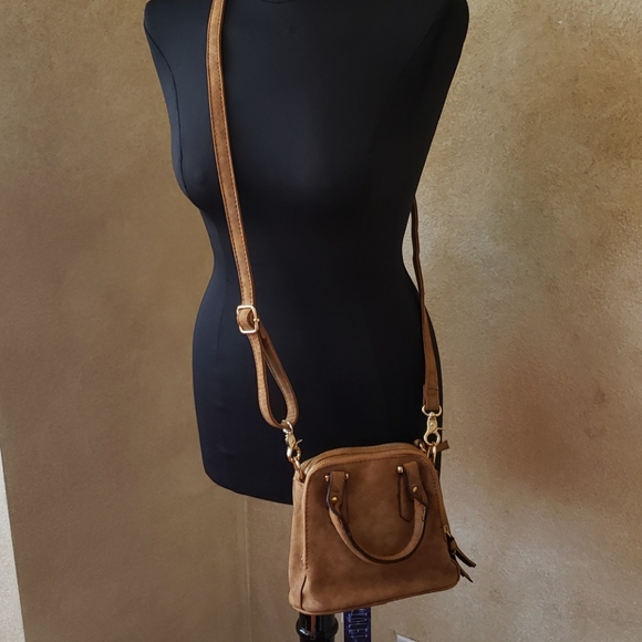 Cognac Mini Satchel Crossbody Shoulder Purse Fall - Picture 8 of 10
